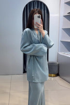 Hana Wrap Tie Satin Two Piece Co-ord