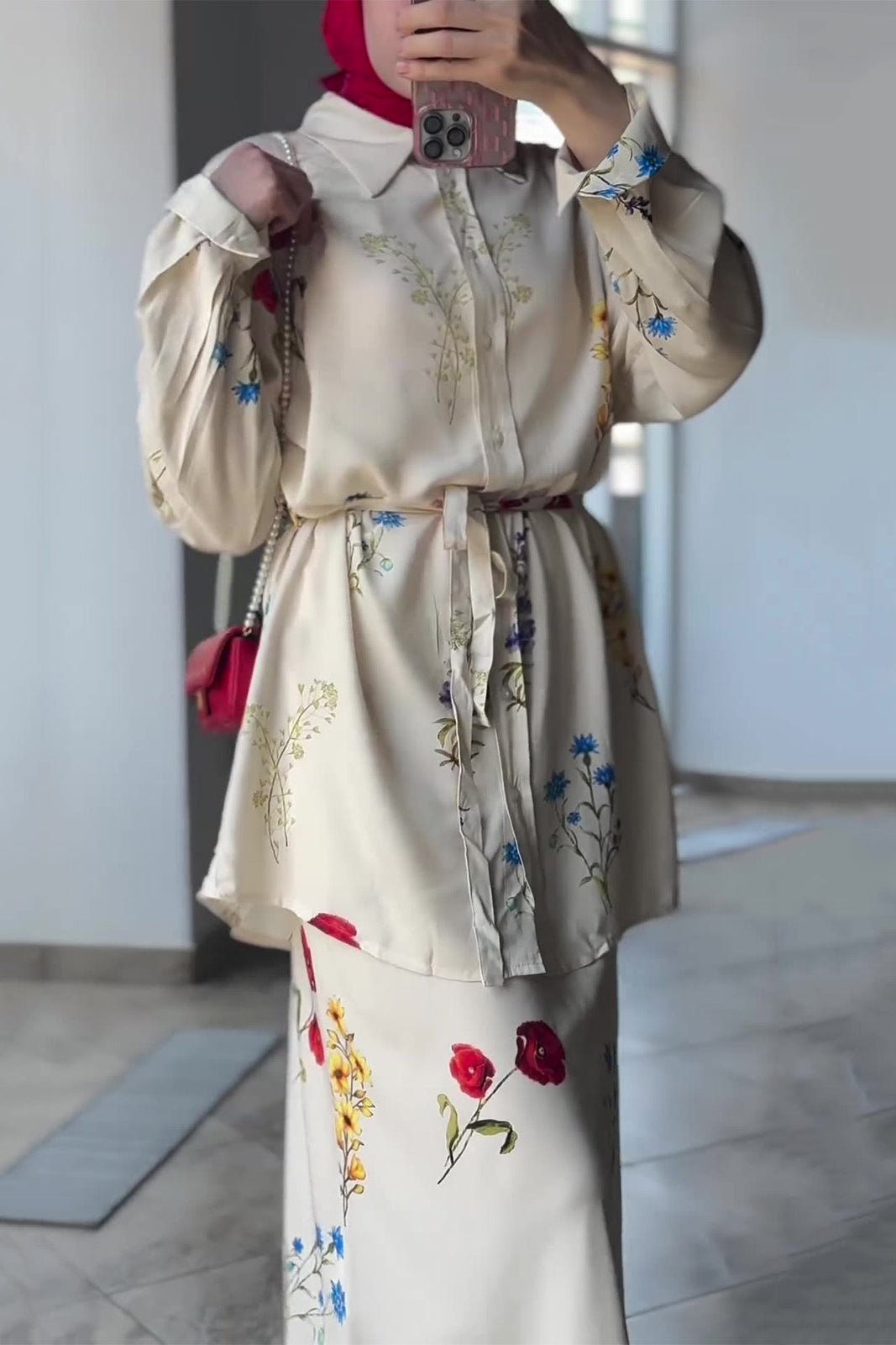 Amira Wild Floral Shirt Skirt Co-ord
