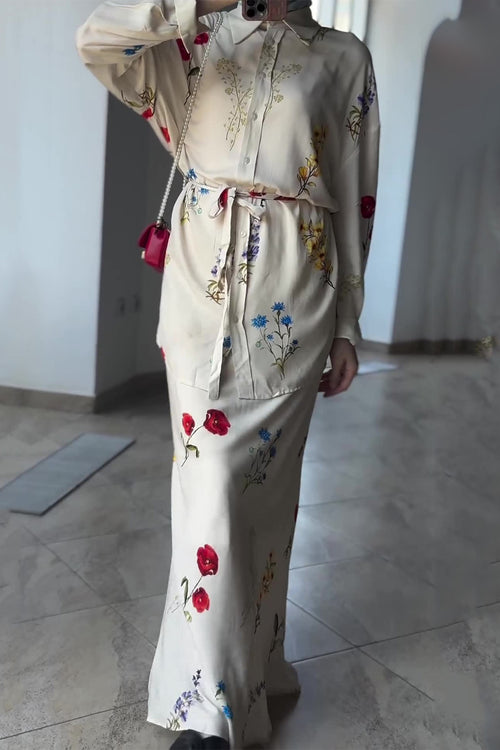 Amira Wild Floral Shirt Skirt Co-ord