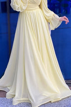 Elegant Pleated Chiffon Maxi Dress