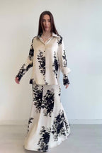 Sara Floral Print Shirt Mermaid Co-ord