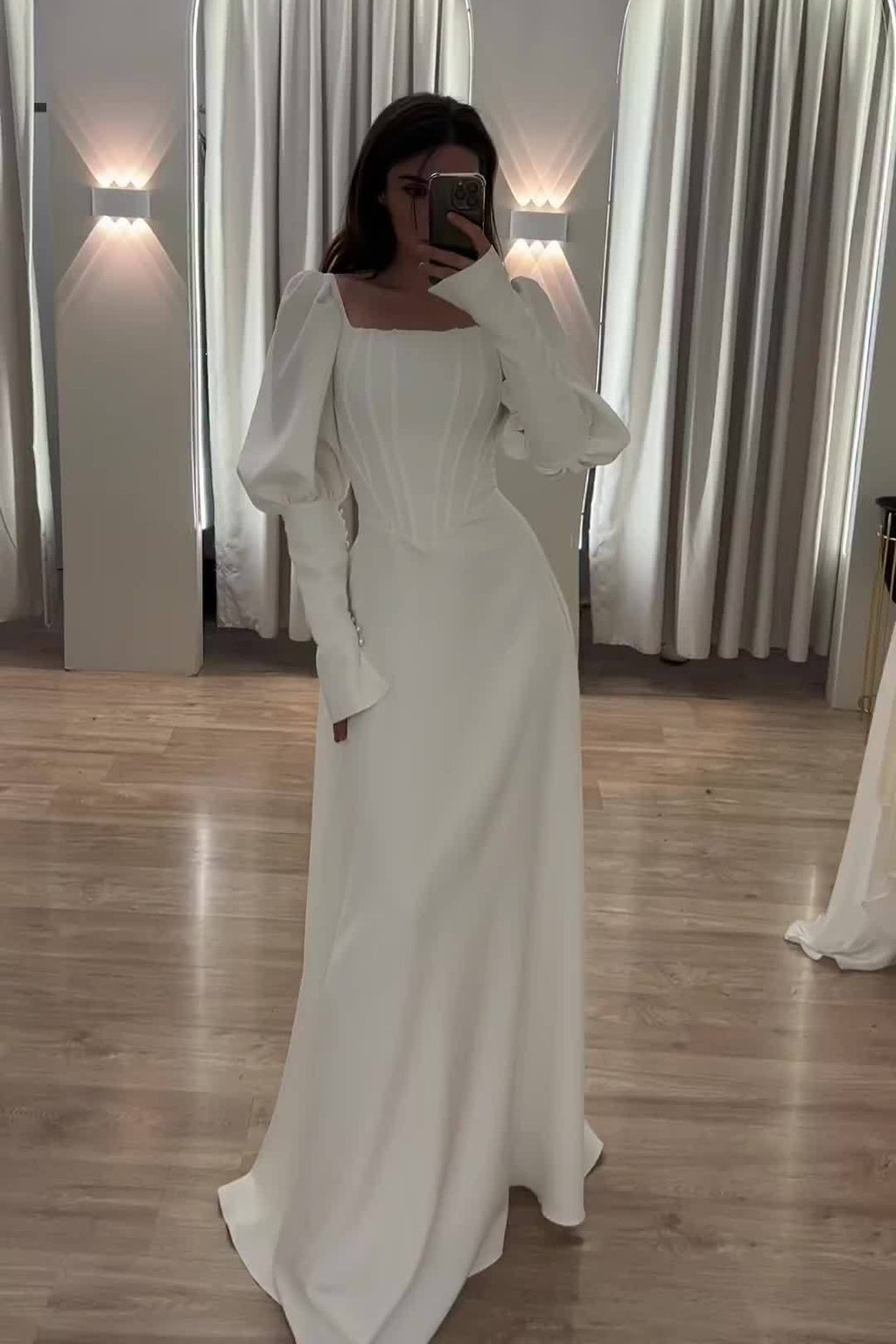 Amara Corset Puff Sleeve Maxi Gown