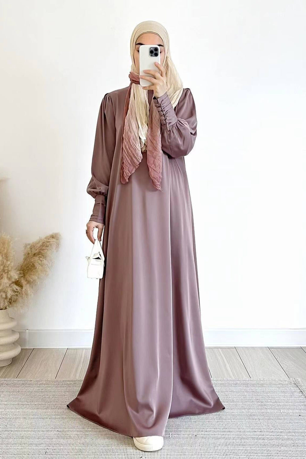 Luminous Liquid-Satin Maxi Dress-Purple