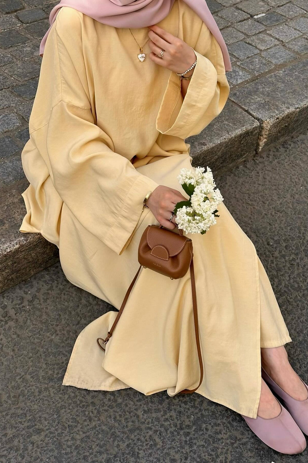 Solid Color Oversized Tunic & Wide-Leg Trouser Two-Piece Set