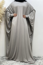 عباية واسعة سادة فضفاضة - رمادي
