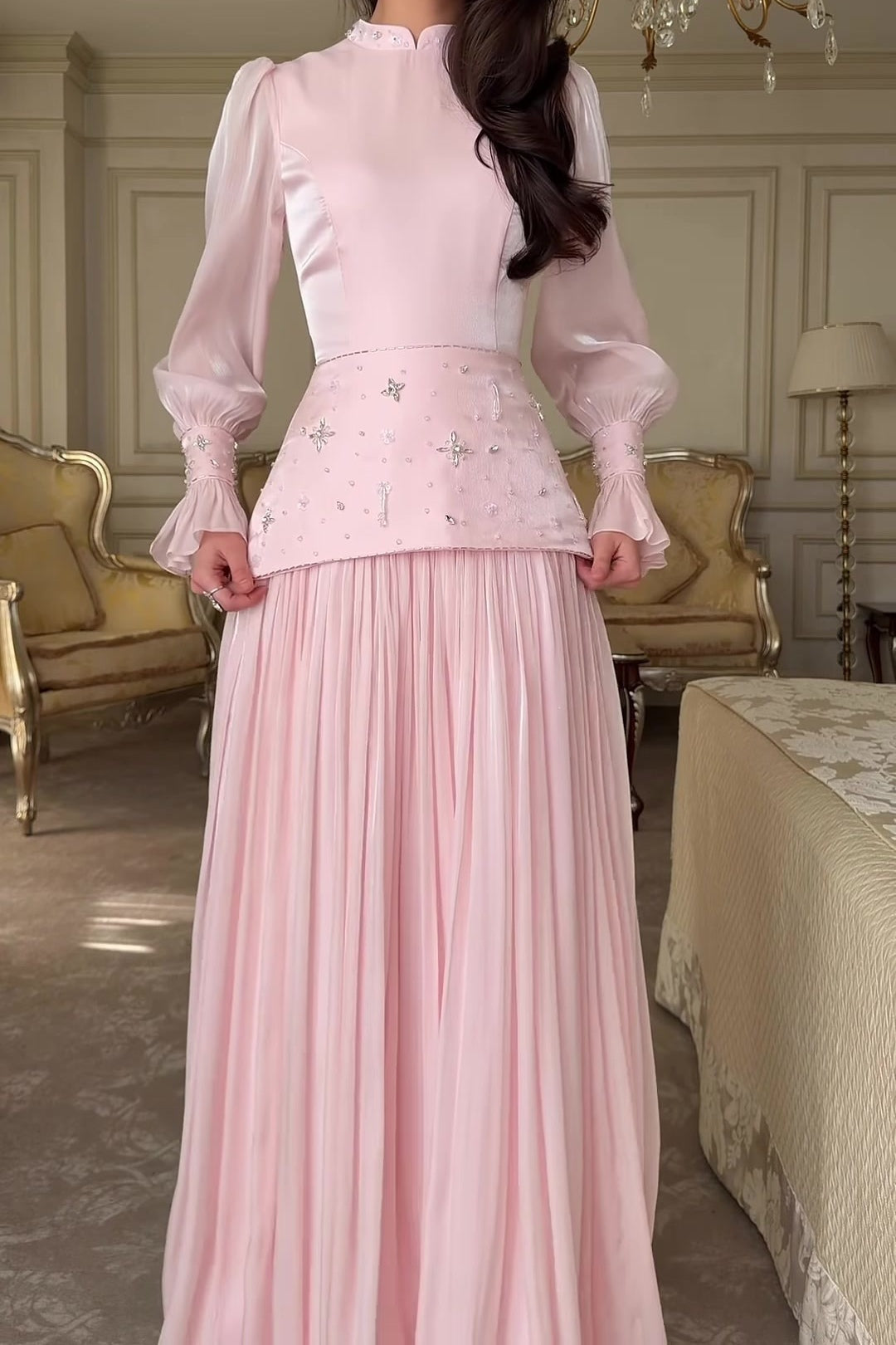 Helen Starburst Embellished Maxi Dress