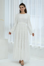 Eyelet Embroidered Tiered Maxi Dress