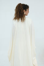 Sylvia Flowy Batwing Sleeve Abaya-Apricot