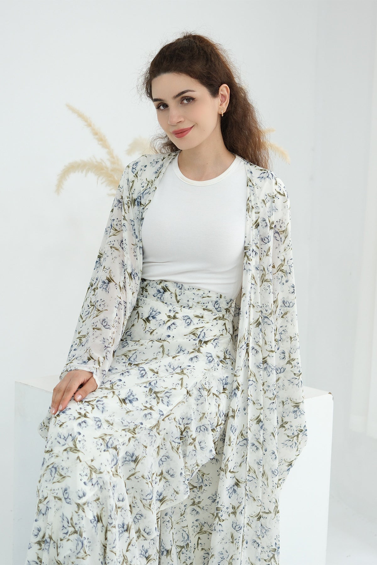 Briony Floral Cape Abaya Set