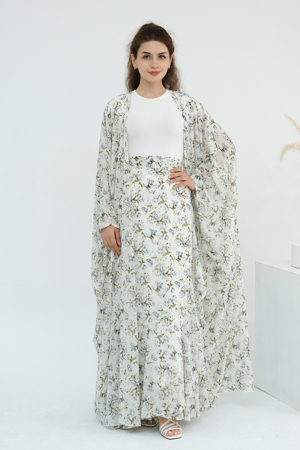Briony Floral Cape Abaya Set