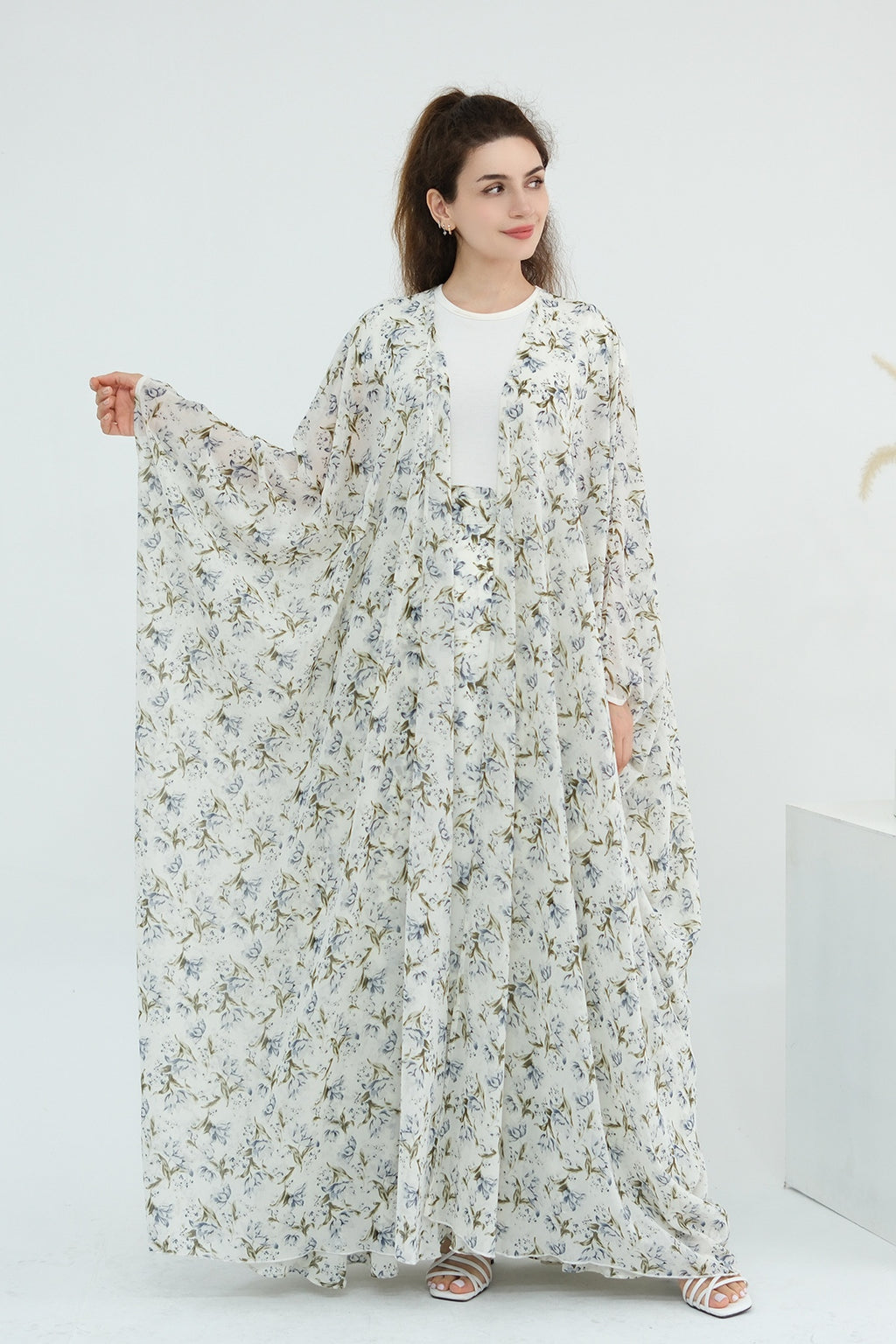 Briony Floral Cape Abaya Set