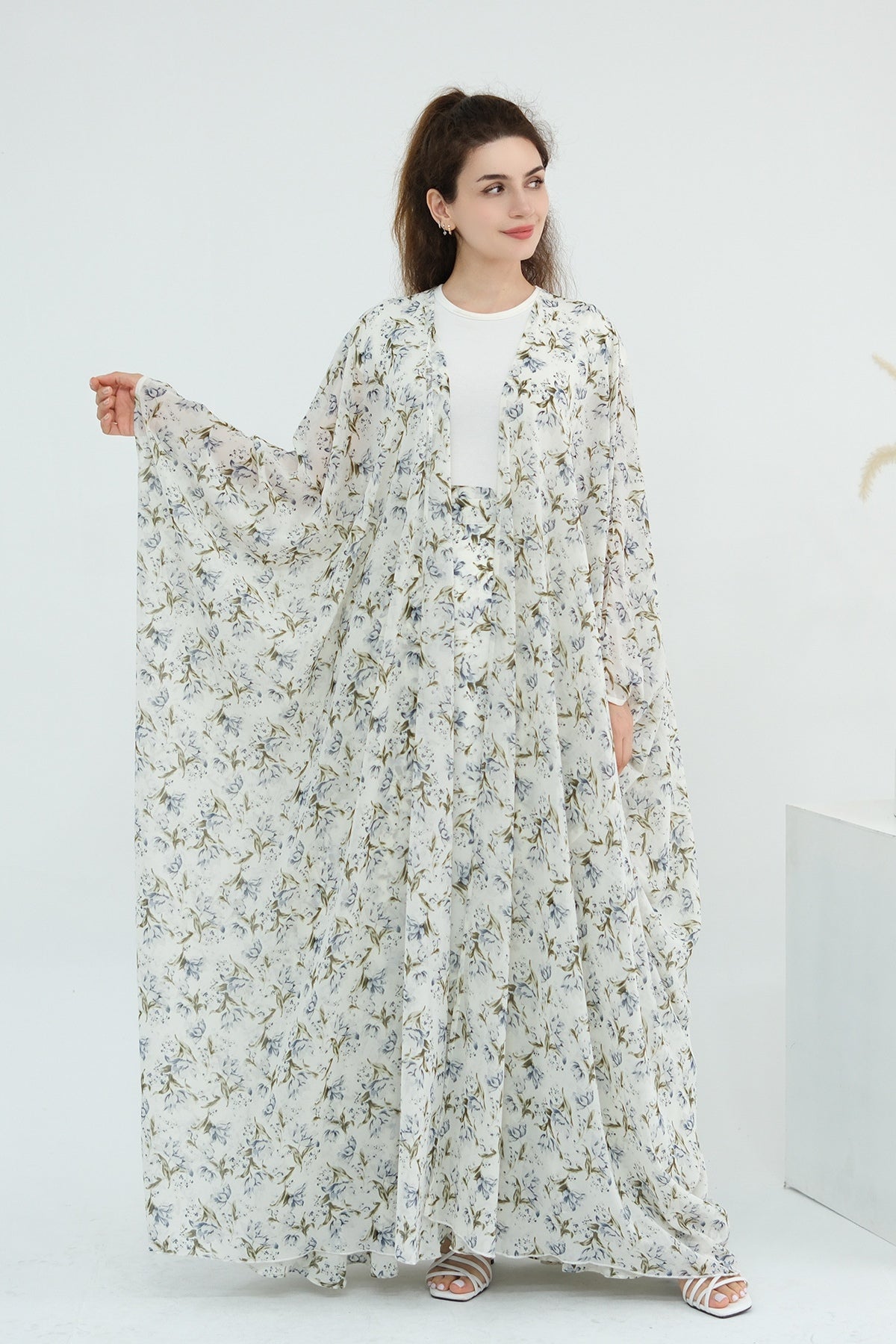 Briony Floral Cape Abaya Set