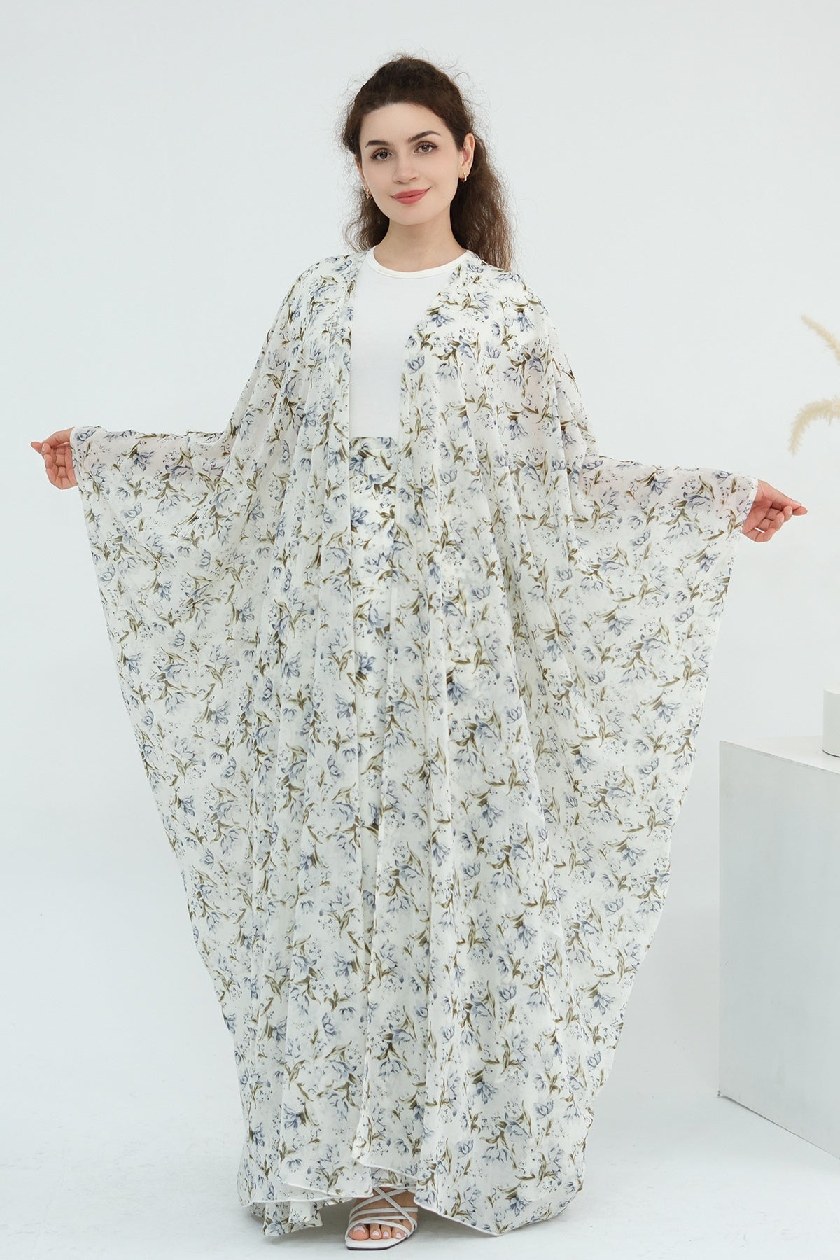 Briony Floral Cape Abaya Set