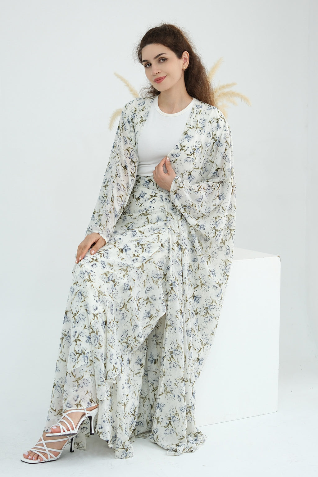 Briony Floral Cape Abaya Set