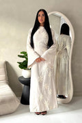 Yasmin Embroidered Silk-Linen Gown