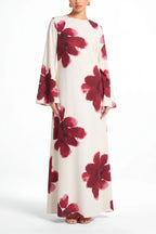 Bloom Floral Maxi Dress-White