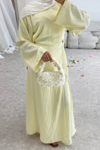 Sara Brooch Waist Tie Maxi Dress-Yellow
