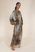 Yasmin Artisan Patterned Long-Sleeve Maxi