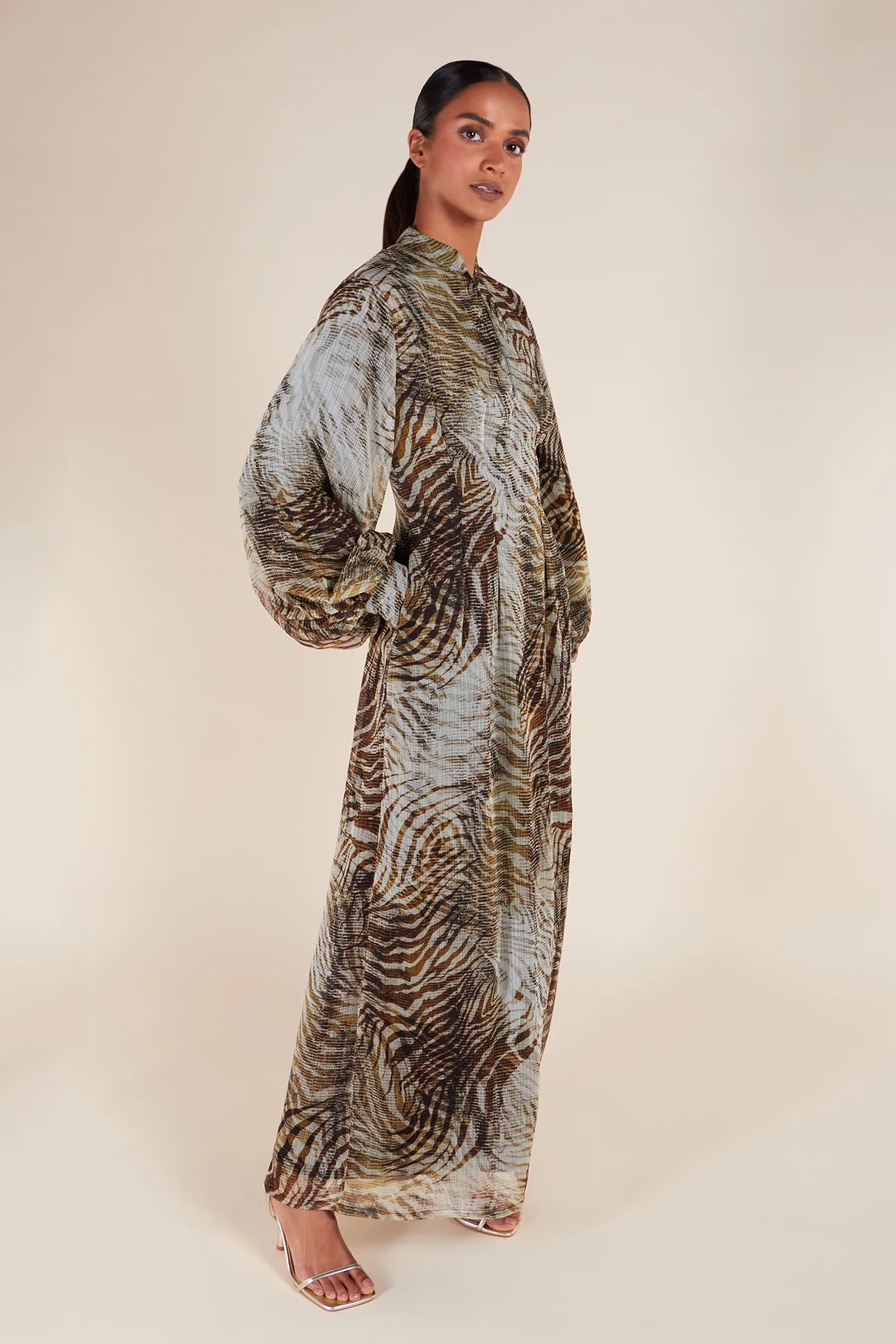 Yasmin Artisan Patterned Long-Sleeve Maxi