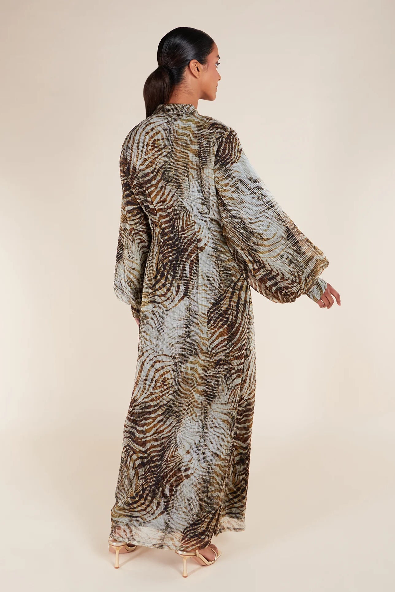 Yasmin Artisan Patterned Long-Sleeve Maxi