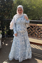 Selena Watercolor Floral Tiered Maxi Set