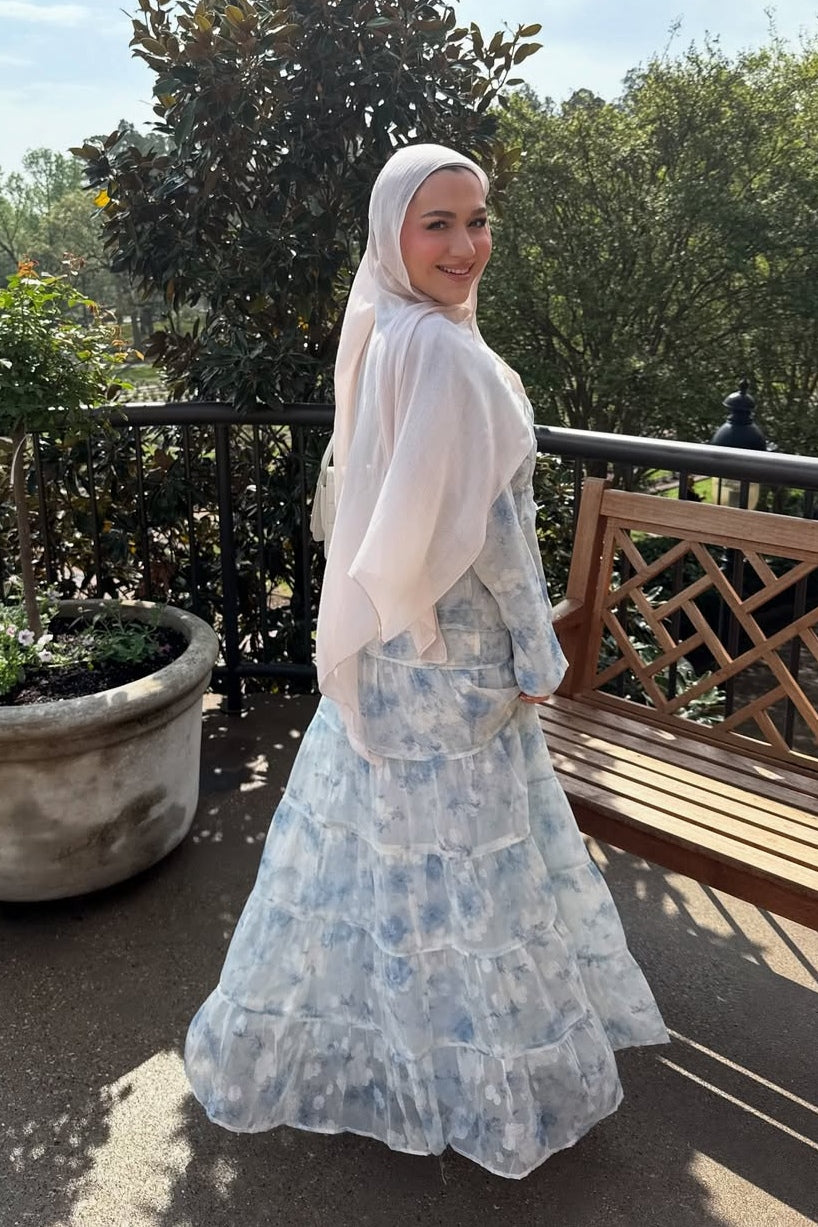 Selena Watercolor Floral Tiered Maxi Set