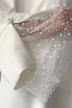 Iris Pearl Mesh Cuff Maxi Dress