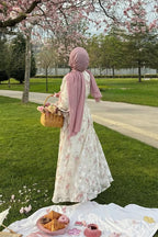 Chloe Floral Embroidered Chiffon Maxi Dress
