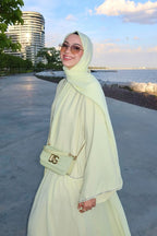 Luminous Textured Shimmer Three Piece Outerwear Set-Green