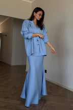 Zarha Belted Blazer and Skirt Set