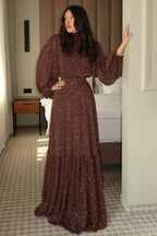 Chloe Floral Print Lantern Sleeve Dress