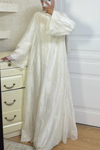 Julia Embroidered Organza Flare Sleeve Dress