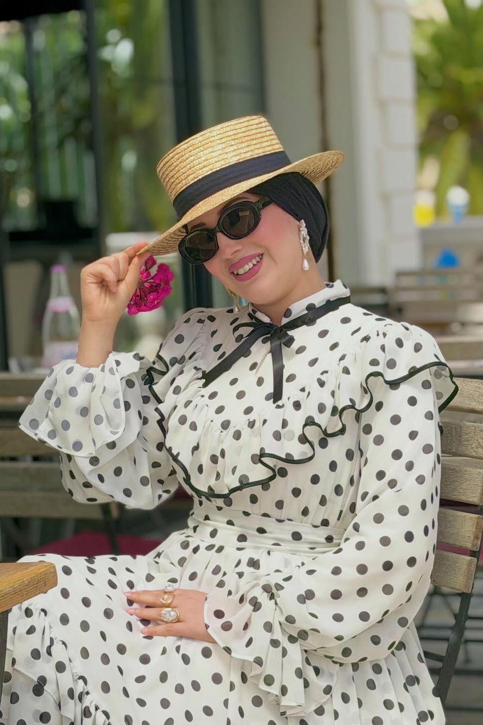 Dalia Polka Dot Ruffled Maxi Dress