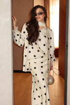 Elena Polka Dot Blouse Skirt Set