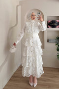 Elena Jacquard Shirt and Skirt Set