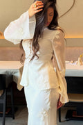 Sarah Embroidered Peplum Skirt Set