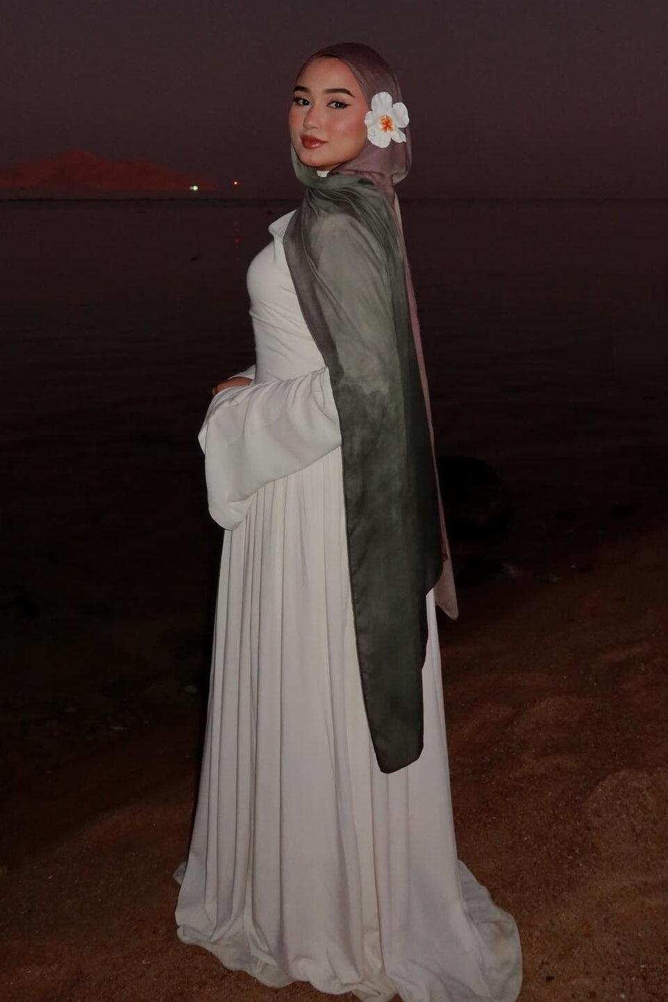 Lina Wrap Waist Flare Sleeve Maxi Dress