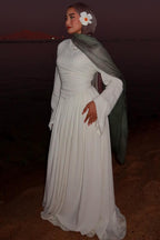 Lina Wrap Waist Flare Sleeve Maxi Dress