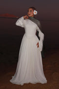 Lina Wrap Waist Flare Sleeve Maxi Dress
