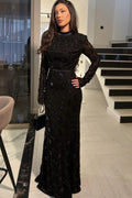 Emma Sequin Embroidered Maxi Dress