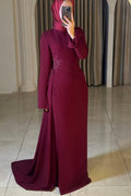 Maria Pleated Rhinestone Maxi Dress