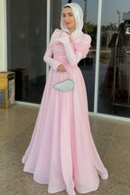 Hannah Knot Detail Chiffon Dress