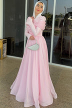 Hannah Knot Detail Chiffon Dress