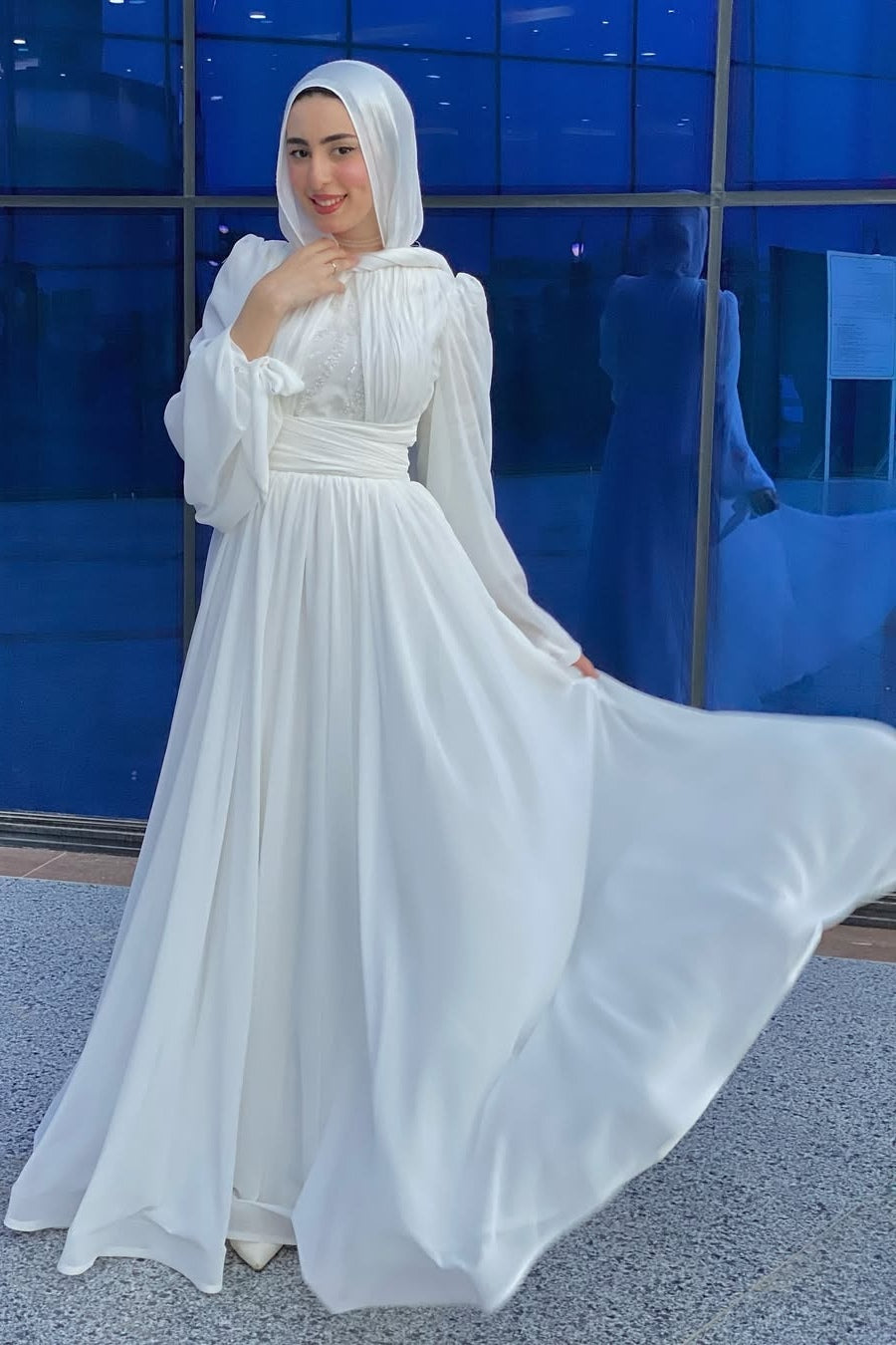 Chloe Chiffon Pleated Maxi Dress