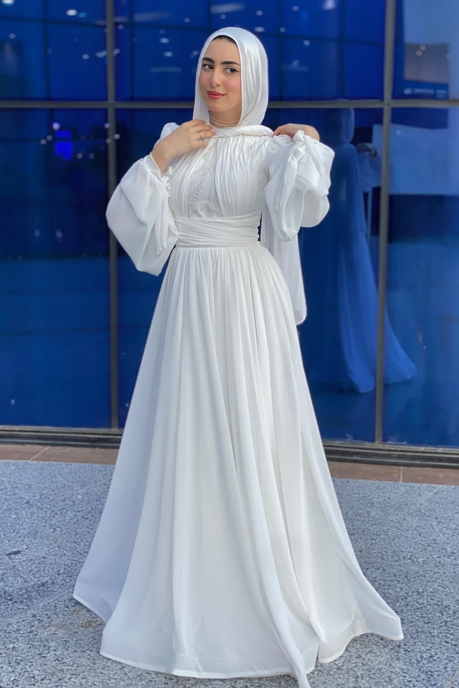 Chloe Chiffon Pleated Maxi Dress