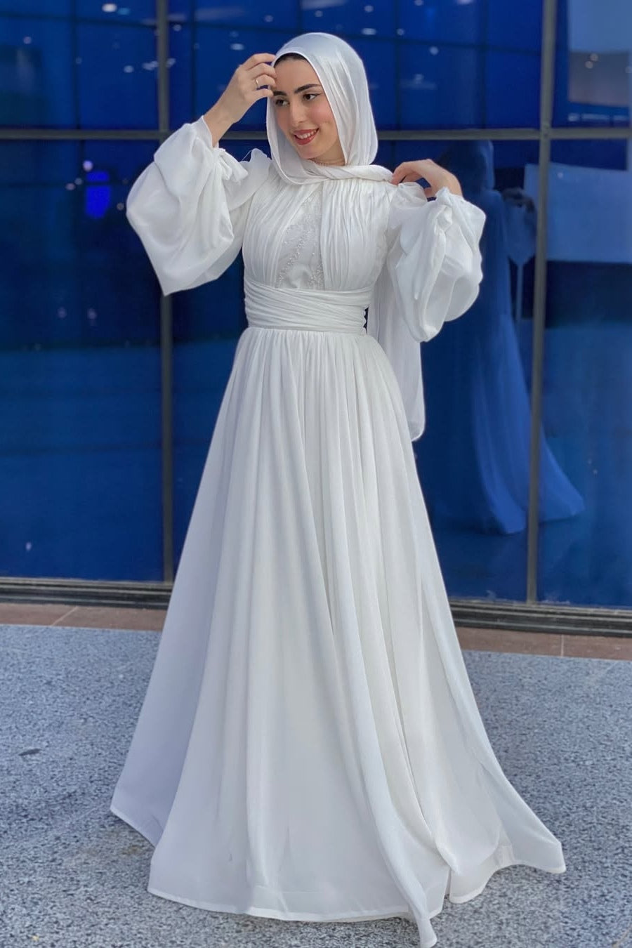 Chloe Chiffon Pleated Maxi Dress