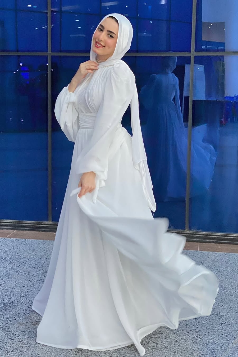 Chloe Chiffon Pleated Maxi Dress