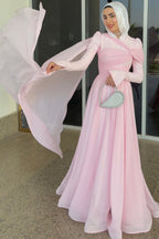 Hannah Knot Detail Chiffon Dress