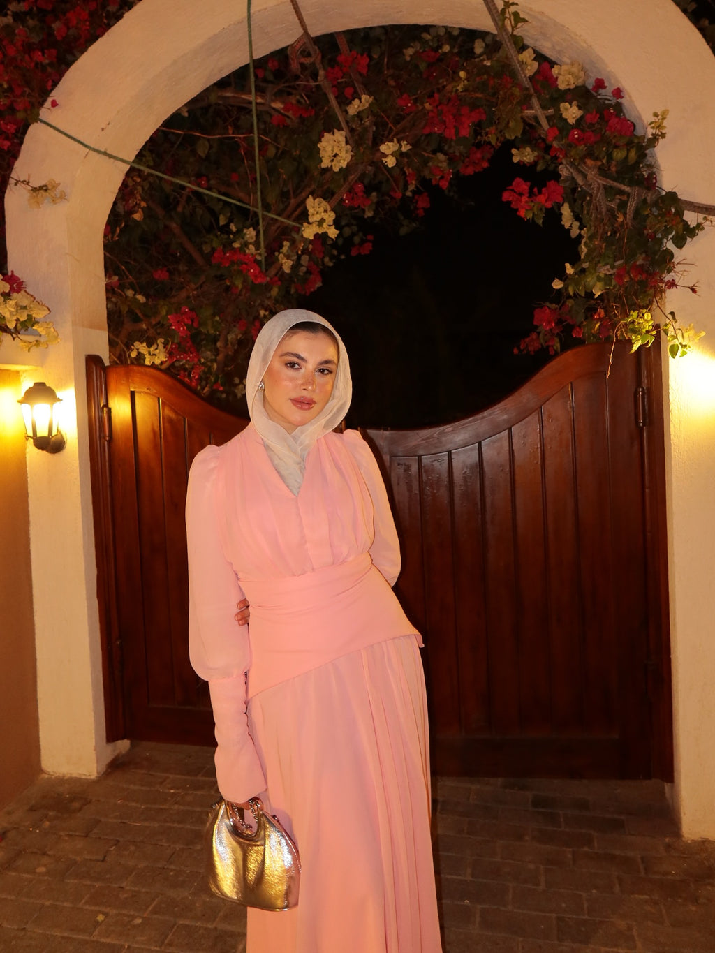 Zahra Wrap Waist Chiffon Maxi dress