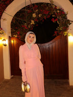 Zahra Wrap Waist Chiffon Maxi dress